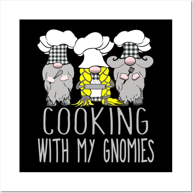 3 Nordic Gnomes Chefs Cooks Cooking With My Gnomies Wall Art by Kdeal12